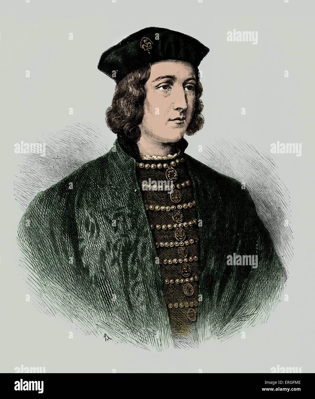 Edward IV König von England, Porträt. 28 April 1442 – 9. April 1483 Stockfoto