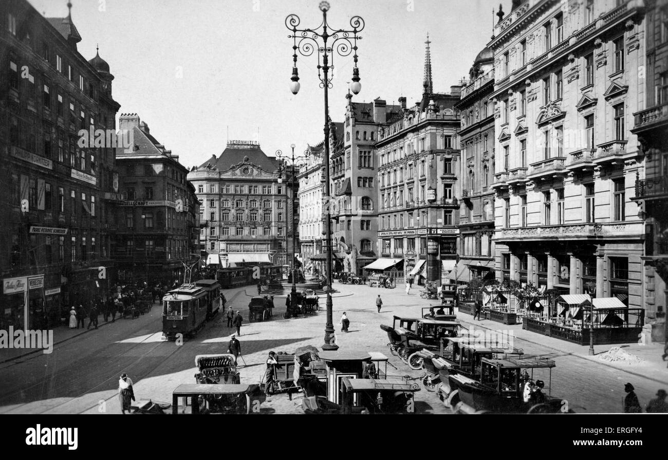Neumarkt, Wien, Österreich. Anfang des 20. Jahrhunderts. Stockfoto