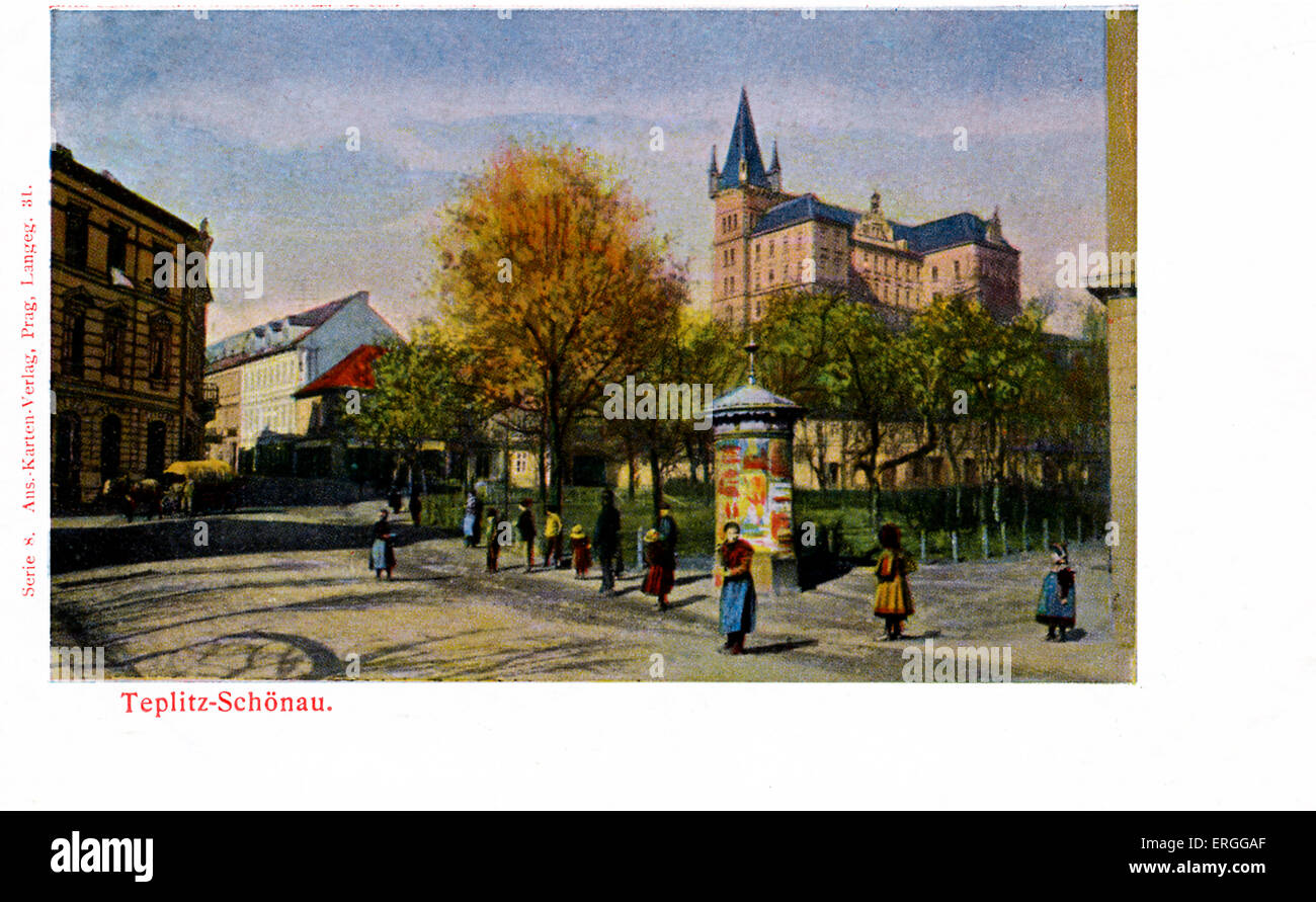 Teplitz - Schönau (heute Teplice, Tschechische Republik). C. 1900. Kurort. Stockfoto