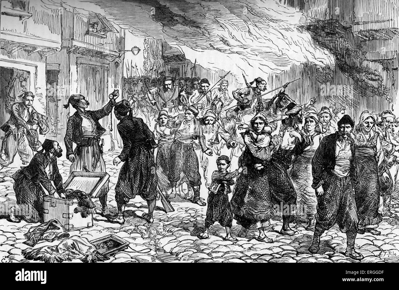 Osmanische Massaker der bulgarischen Stadt von Batak im Jahre 1876