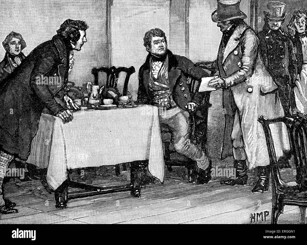 Daniel O'Connells Verhaftung wegen Verschwörung nach dem Besuch der Kampagne treffen für Aufhebung der 1801 Tat des Anschlußes, 1843.  DOC: Irisch Stockfoto