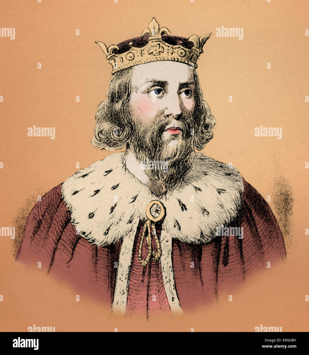 Alfred der große (849 – 899) war König von der südlichen angelsächsischen Königreich von Wessex von 871 bis 899. Alfred ist bekannt für seine Stockfoto