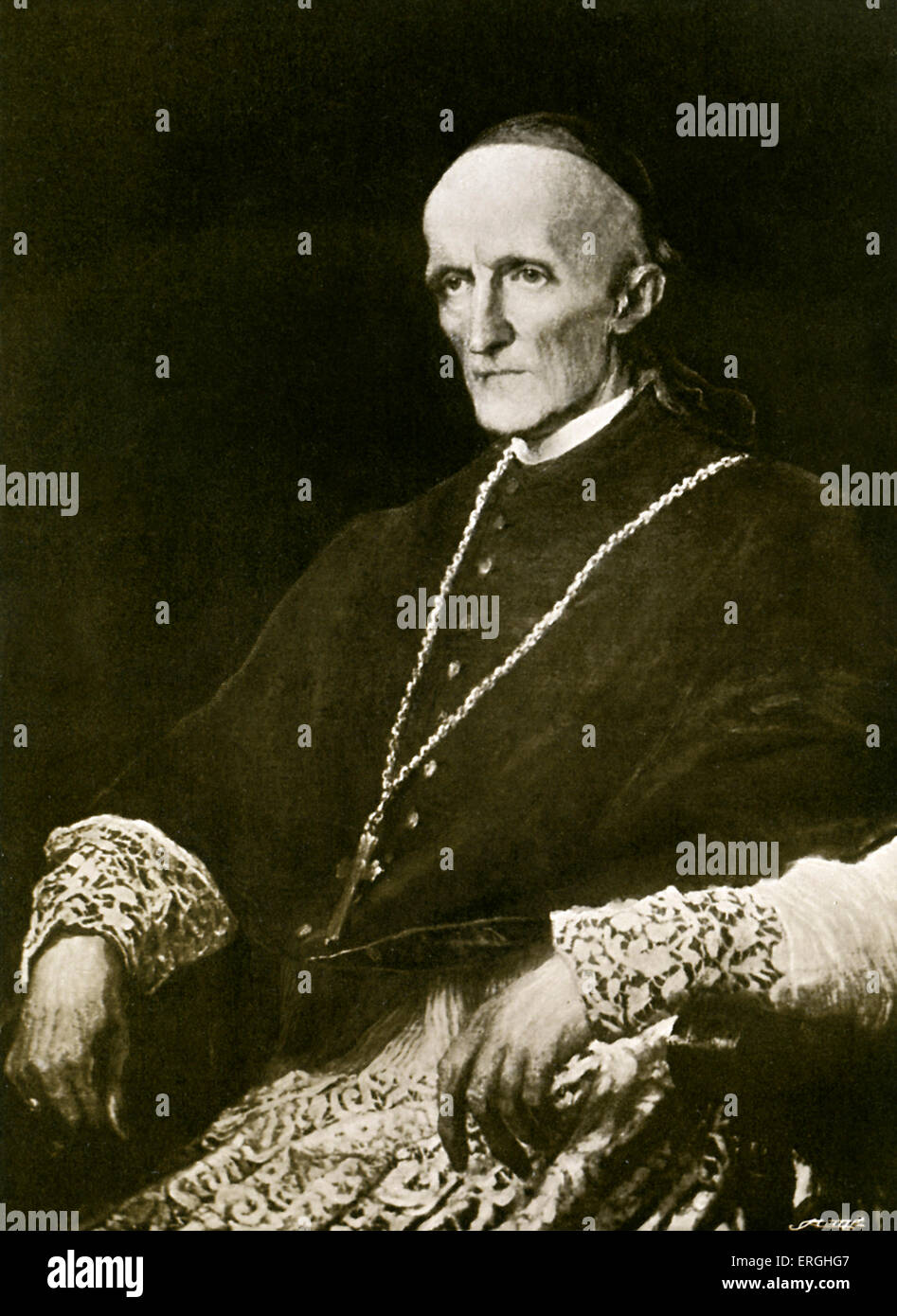 Henry Edward Manning. Porträt der englische Erzbischof von Westminster und Kardinal. 1808 – 1892. Stockfoto