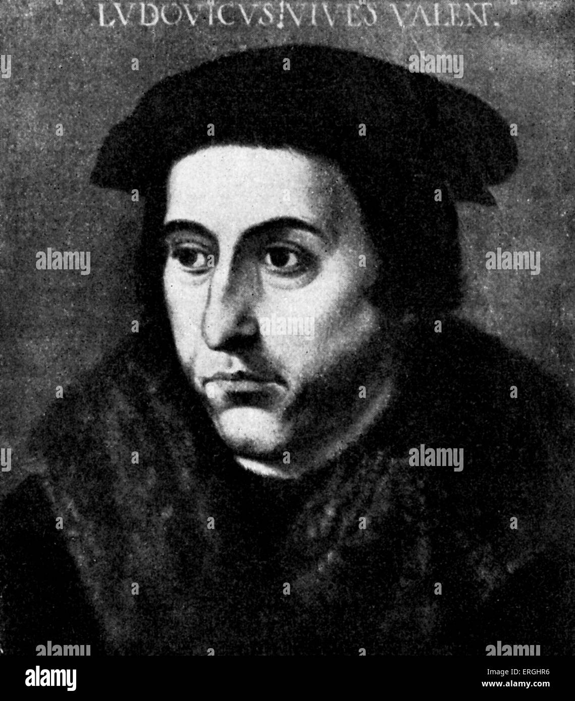 Juan Luis Vives - von der Malerei von einem unbekannten Meister. Valencia spanischer Gelehrter und Humanist, 6. Mai 1493 – 6. März 1540. Stockfoto