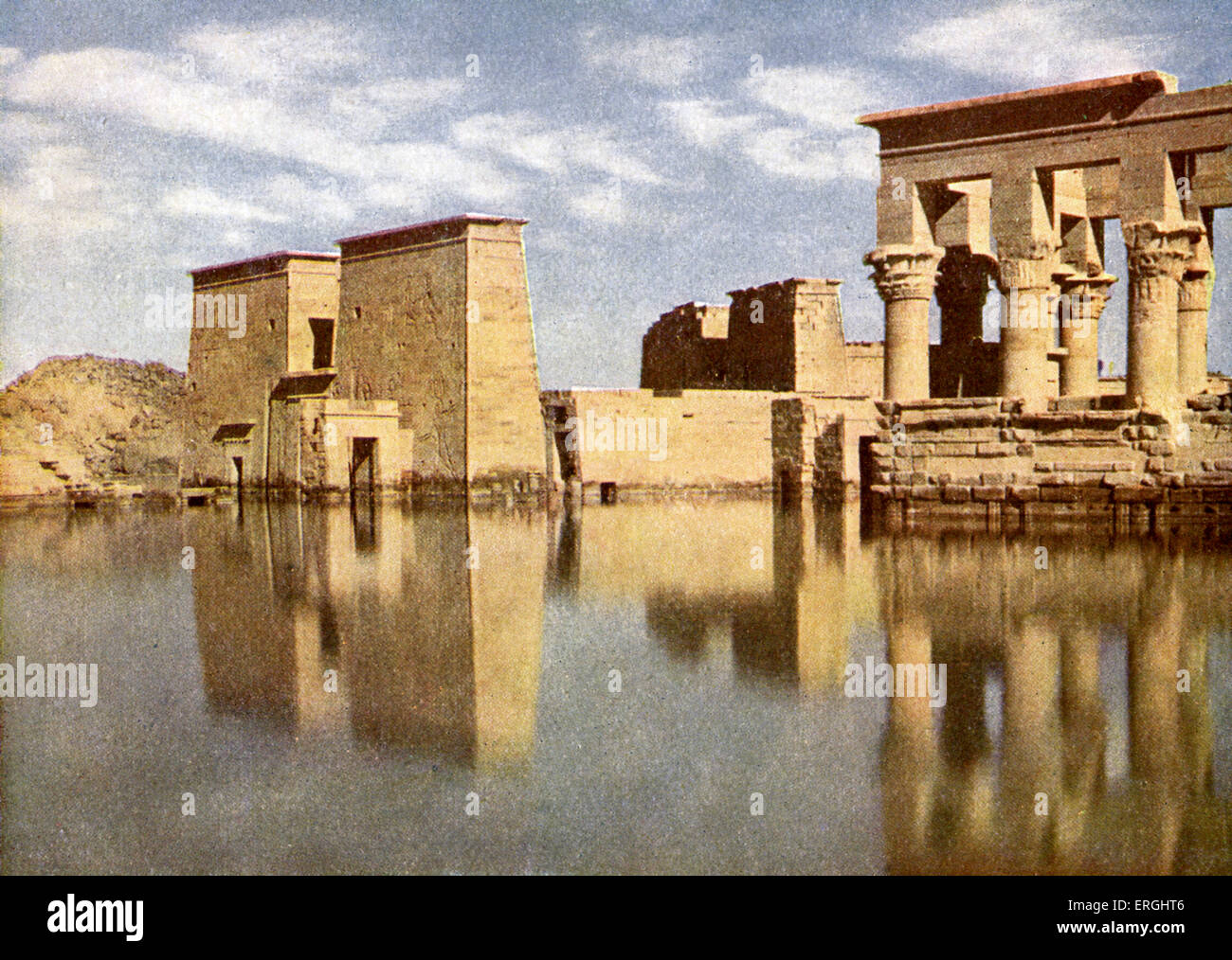 "Ruinen der Tempel von Philae, Ägypten. Foto vom Buch von 1923. Stockfoto