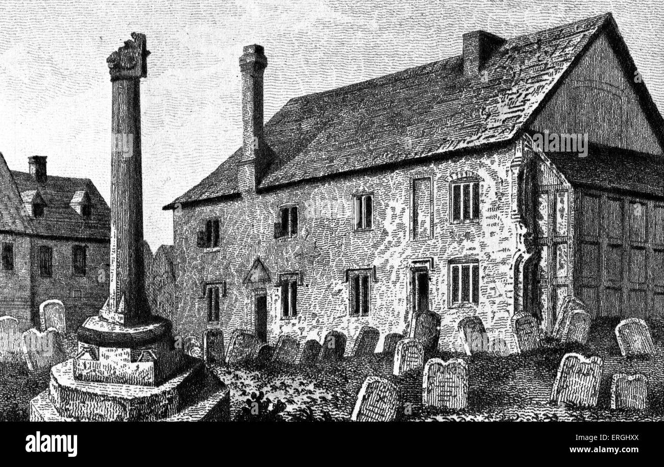 Gymnasium in Dorchester, Oxfordshire. 19. Jahrhundert-Gravur. Stockfoto