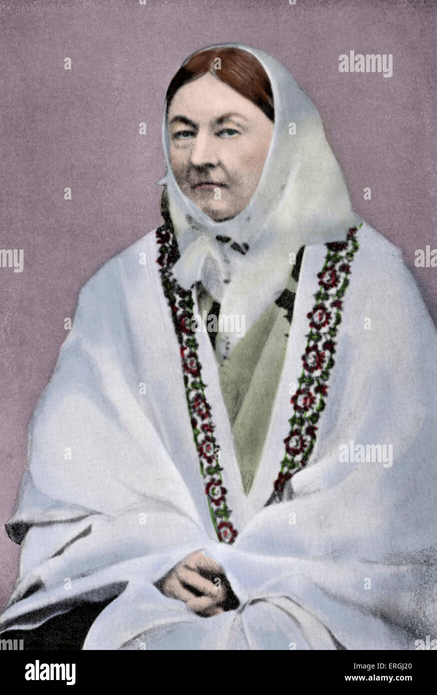 Florence Nightingale - Pionier der modernen Krankenpflege, ein Schriftsteller und ein bekannter Statistiker: 12. Mai 1820 – 13. August 1910. Stockfoto