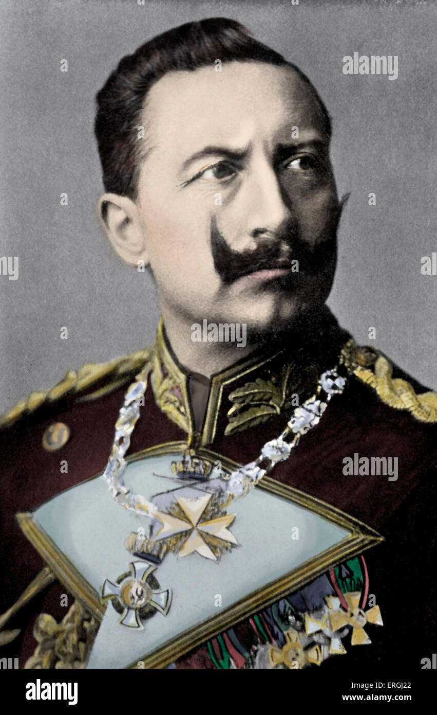 Wilhelm II., deutscher Kaiser von 1888 bis 1941.  Der letzte Kaiser von Deutschland und König von Preussen, b. Januar 1859 - d. Juni Stockfoto