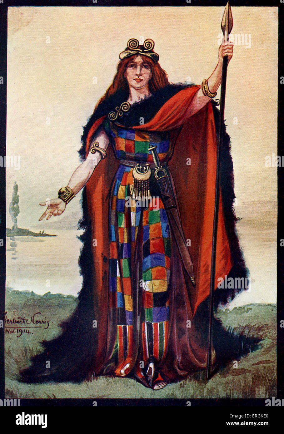 Boadicea / ewig / Königin Boudicca des britischen Icener Stammes, der Aufstand gegen die Kräfte des römischen Stockfoto
