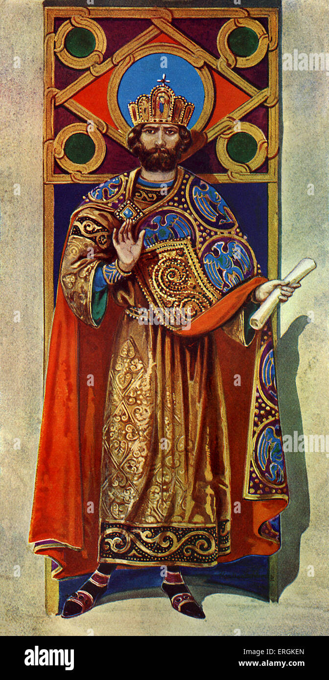 Byzantinische Kaiser von der achten und neunten Jahrhundert n. Chr.. Herbert Norris Künstler starb 1950 - erfordern copyright clearance Stockfoto