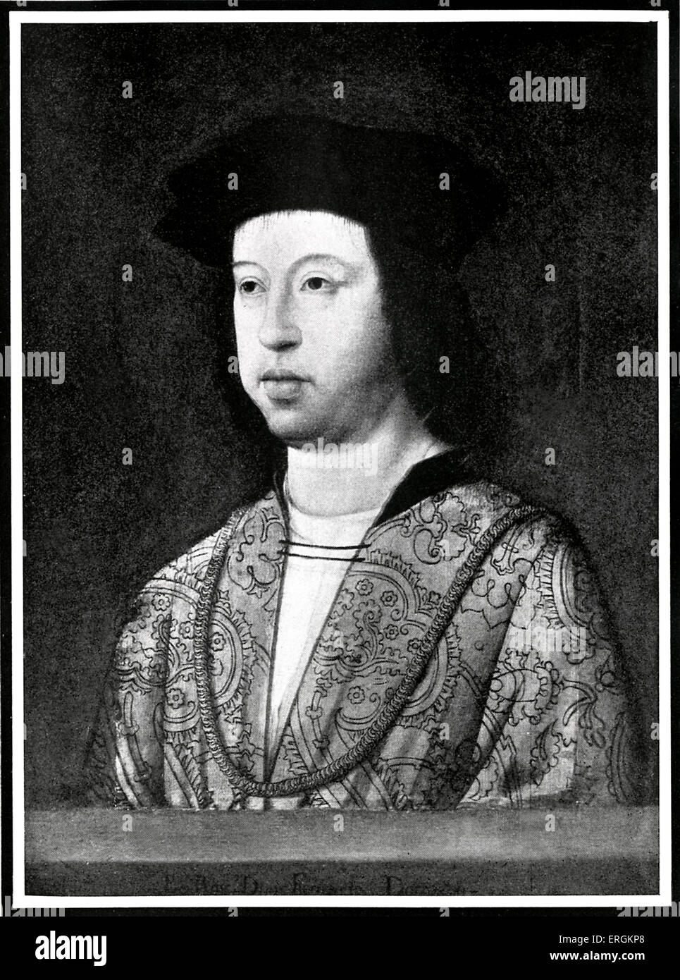 Ferdinand von Aragon / Ferdinand v. (1452-1516). König von Aragon Sizilien, Neapel, Mallorca, Valencia, Sardinien und Navarra, Graf Stockfoto