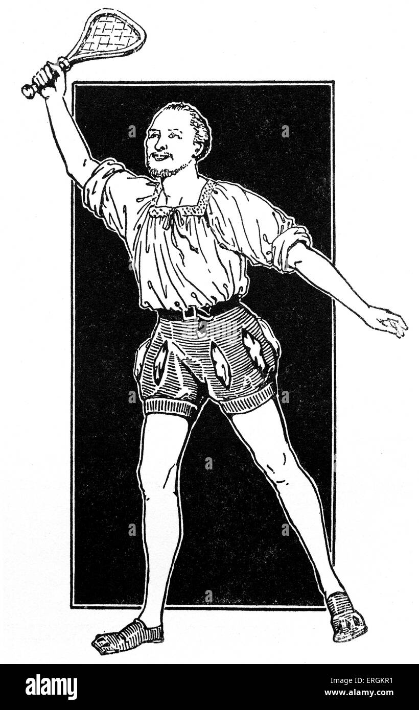 König Henry VIII (1491-1547) spielen Tenyse / Tennis. König von England von 1509 bis zu seinem Tod. Nach dem Original von Herbert Stockfoto