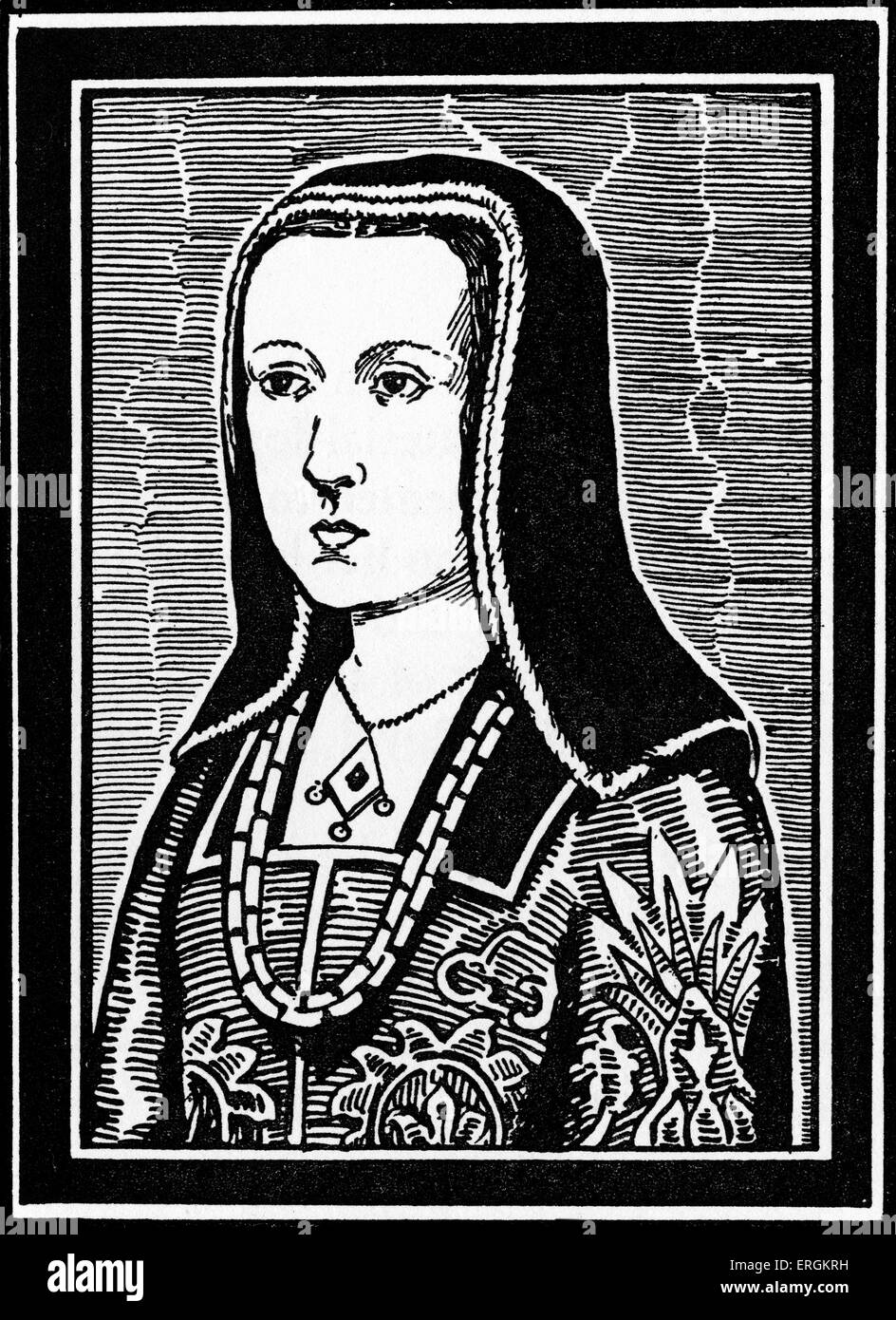 Erzherzogin Margarete von Österreich / Herzogin von Savoyen (1480-1530). Tochter des Heiligen römischen Kaisers Maximilian ich (1459-1519) und Stockfoto