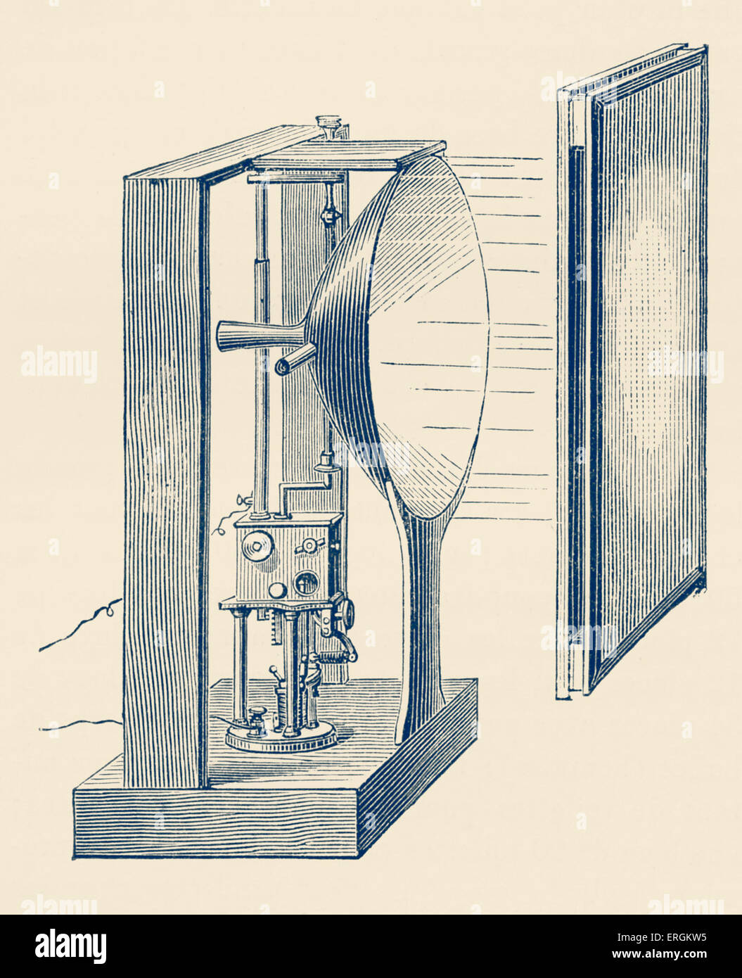 Elektrische Phase Licht verwendet in Giacomo Meyerbeers der Prophet (Le Prophète), die Sonne zu imitieren - von der Gravur 1885 veröffentlicht. Stockfoto
