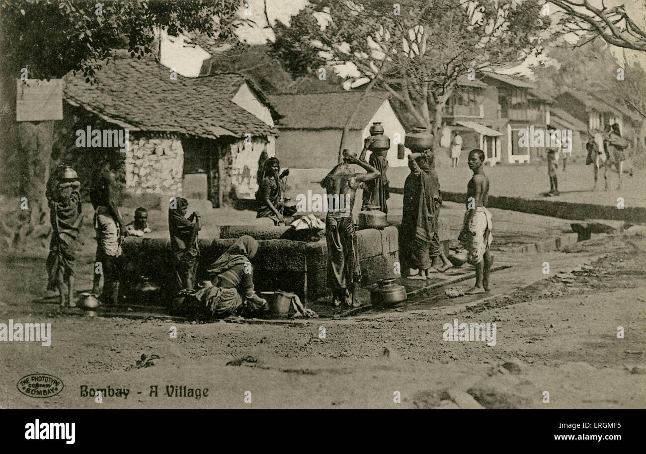 Einem Dorf außerhalb von Mumbai (Bombay). Foto aufgenommen Anfang des 20. Jahrhunderts. Stockfoto