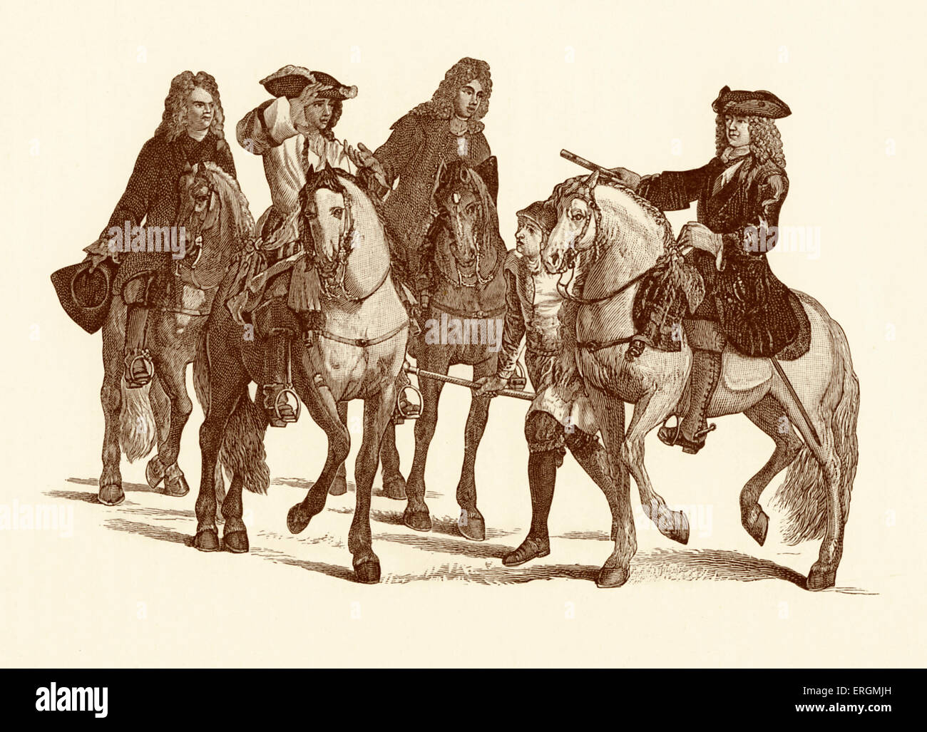 Die Kapitulation von Marschall Tallard nach der Schlacht von Höchstädt (1704). Die Schlacht war eine der entscheidenden Schlachten des Krieges Stockfoto