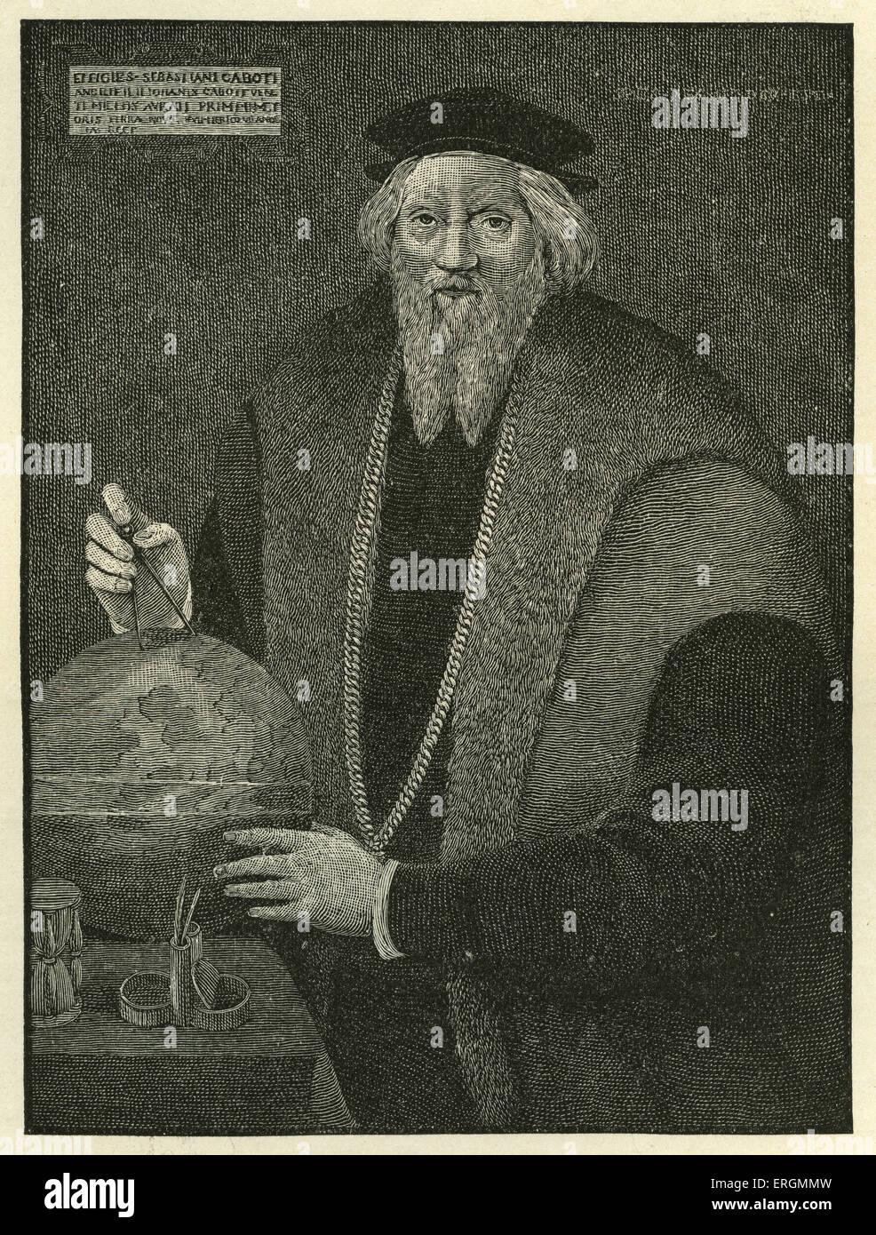 Sebastian Cabot (1474-1557) war ein italienischer Forscher, eine Expedition nach Amerika im Jahre 1526 führen. Stockfoto