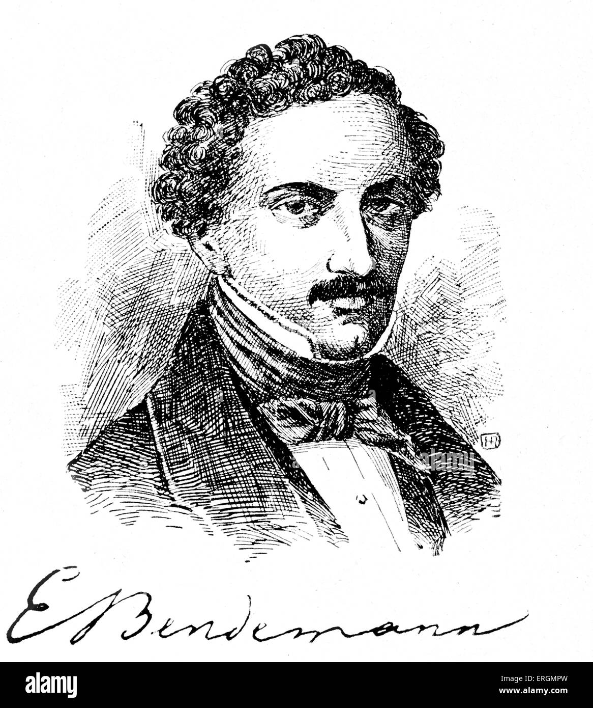 Eduard Bendemann (1811-1889) war ein deutscher Maler und Direktor der Düsseldorfer Akademie. Stockfoto