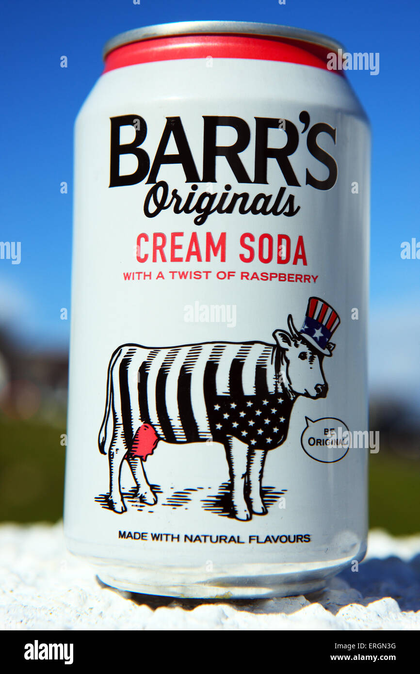 Barrs Cream Soda Limonade Dose Stockfoto