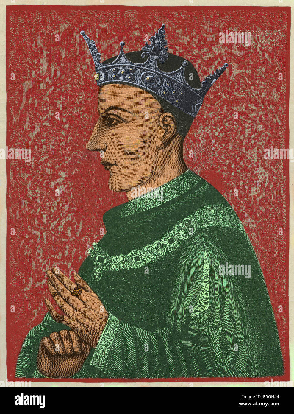 Henry V (1386-1422). König von England (1413-1422)-der zweiten englischen Monarchen aus dem Haus Lancaster. Stockfoto