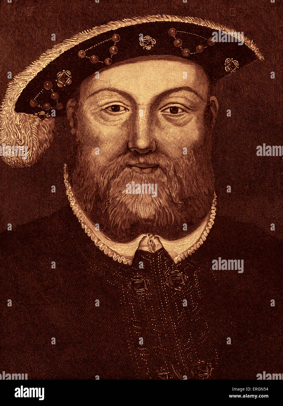 Heinrich VIII. (1491-1547) - König von England (1509-1547). Stockfoto