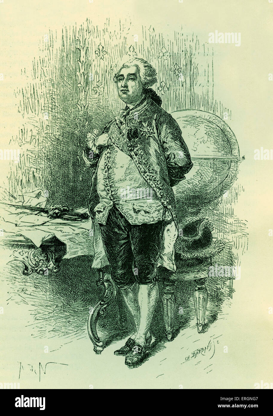 König Ludwig XVI. von Frankreich-23 August 1754 – 21. Januar 1793 Stockfoto