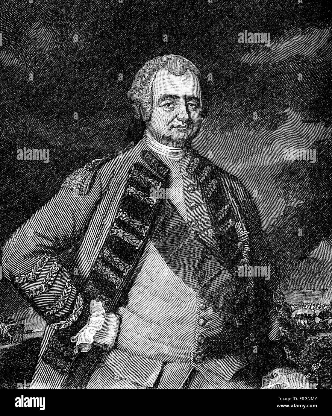 Herr Robert Clive - Porträt nach Gainsborough. Britischer Offizier maßgeblich an den Aufstieg von der East India Company: 29. September 1725 – 22. November 1774. Stockfoto