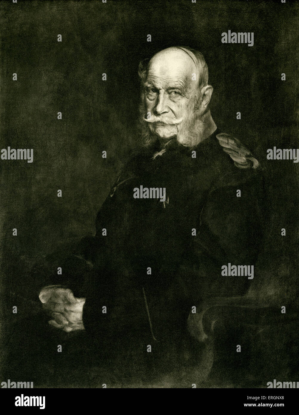 Wilhelm i., Porträt von Franz Lenbach. König von Preußen und ersten deutschen Kaiser 22. März 1797 9. März 1888. Heliogravüre. Stockfoto