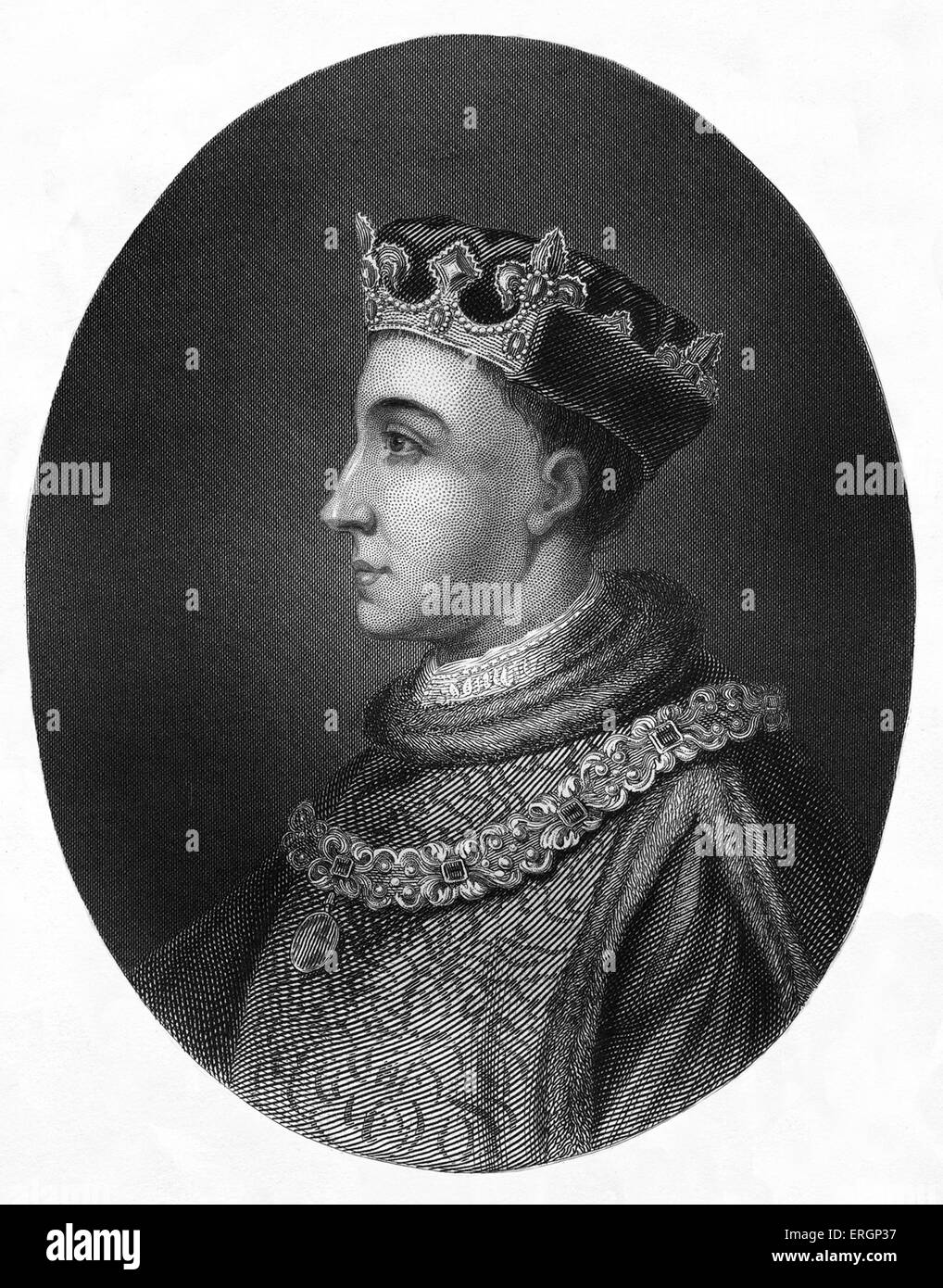 Henry V auch bekannt als der Star von England, Porträt. König von England von 1413 bis zu seinem Tod. 16 September 1386 – 31 August Stockfoto
