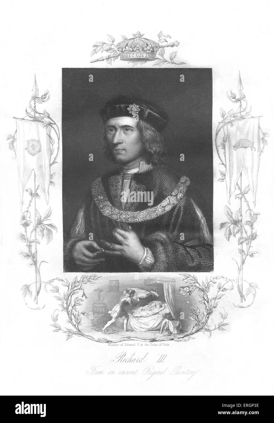 Richard III, Portrait. Zwei Jahre lang, von 1483 bis zu seinem Tod in