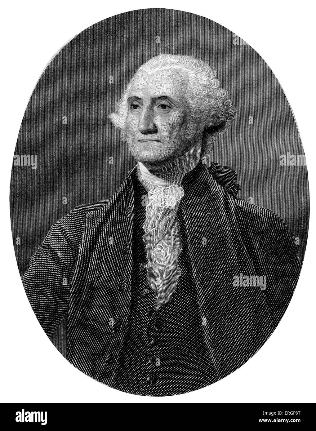 George Washington, Portrait. Erster Präsident der Vereinigten Staaten (1789 – 1797) und einer der Gründerväter. (22. Februar 1732 - 14. Dezember 1799) Stockfoto