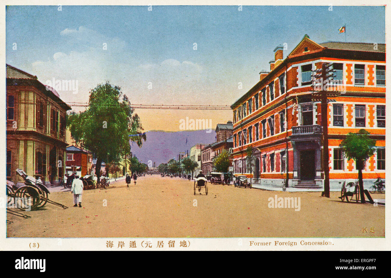 China, ehemalige ausländische Konzession. Möglicherweise Shanghai. Stockfoto