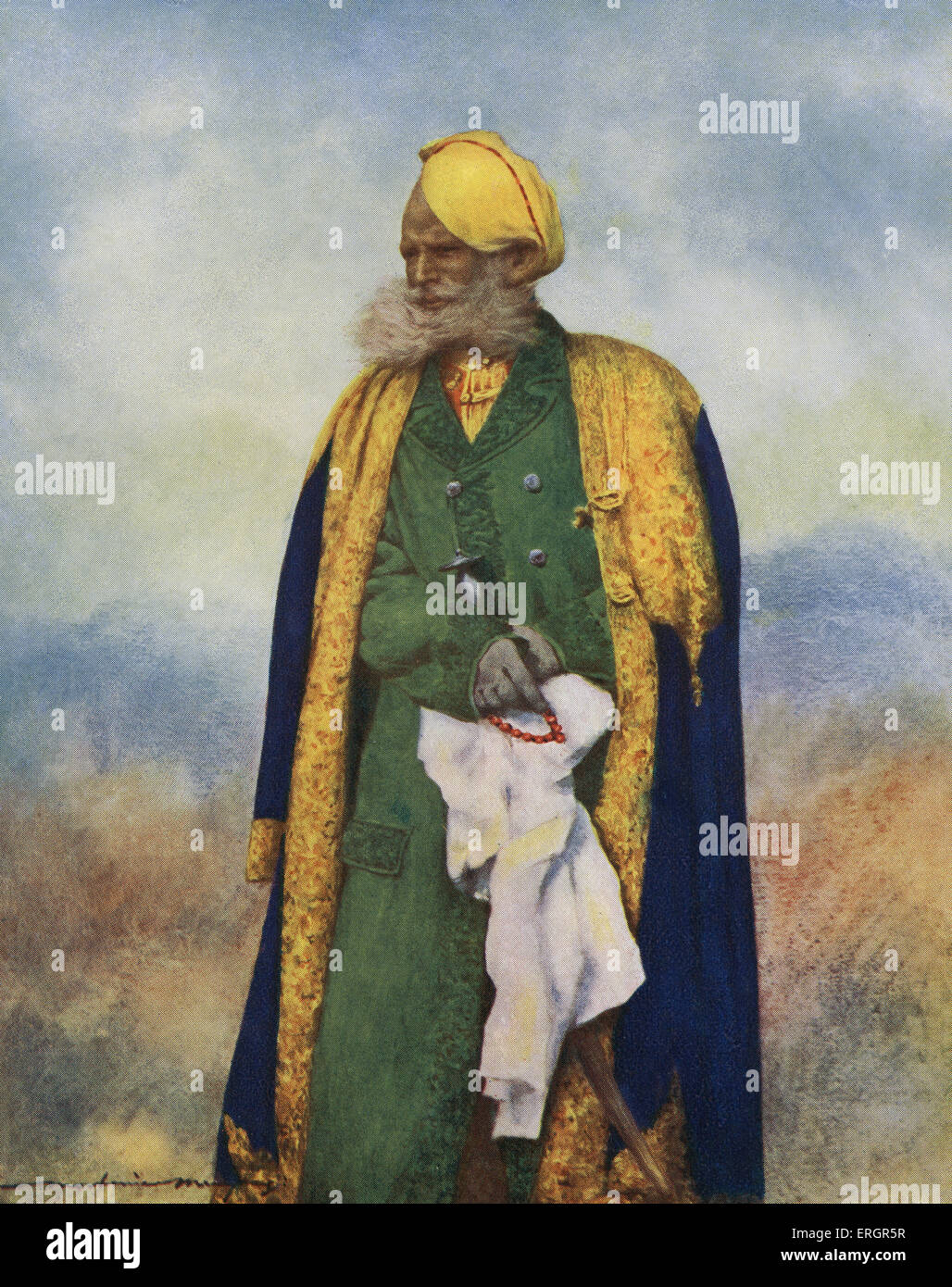 Rajput Rajgarh, ein Lineal von Rajgarh, ein fürstlicher Zustand in Indien während Britisches Raj. Die Herrscher von Rajgarh Zustand waren Stockfoto