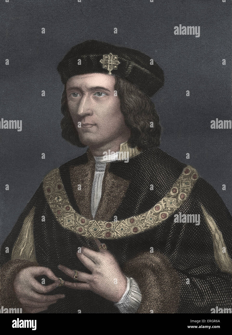 Richard III, Portrait. Zwei Jahre lang, von 1483 bis zu seinem Tod in der Schlacht von Bosworth Field 1485 König von England. 2 Stockfoto