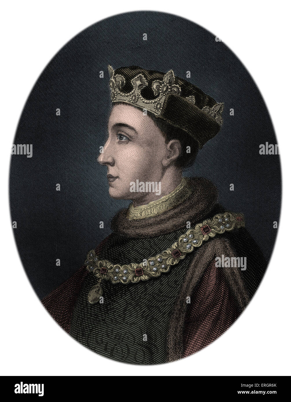 Henry V auch bekannt als der Star von England, Porträt. König von England von 1413 bis zu seinem Tod. 16 September 1386 – 31 August Stockfoto