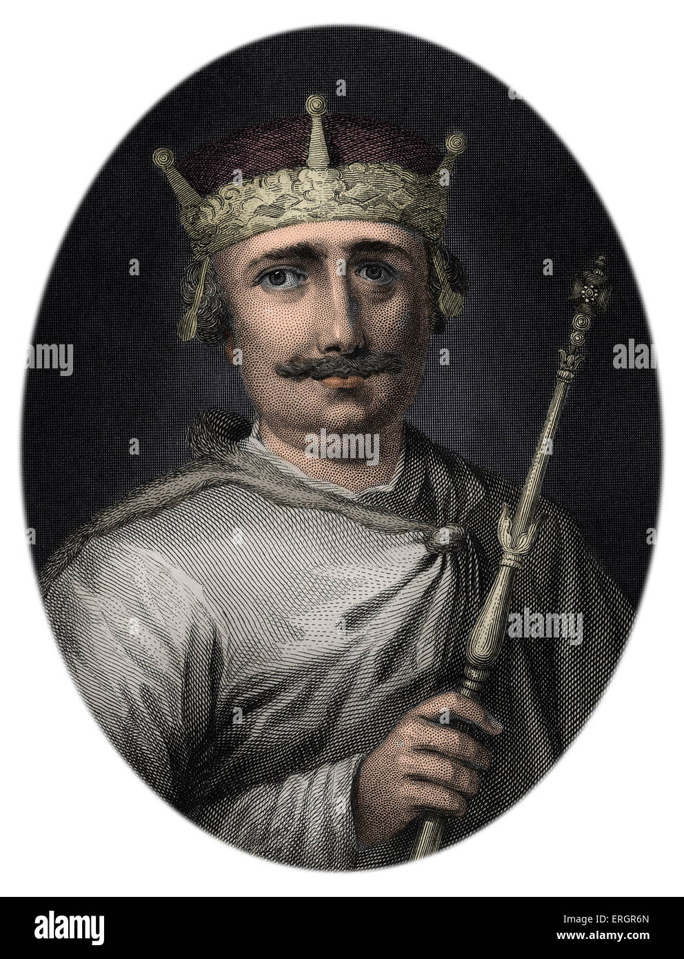Wilhelm II., genannt William Rufus oder William rote, Porträt. König von England von 1087 bis 1100. 1056 – 2 August 1100. Stockfoto
