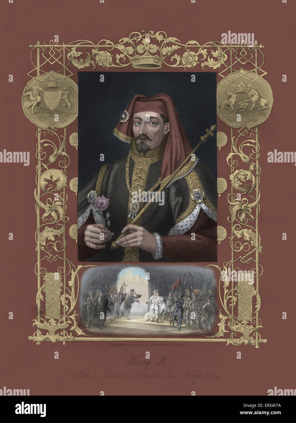 Henry IV, Portrait. König von England und Lord von Irland 1399 – 1413. 15 April 1367 – 20. März 1413. Stockfoto
