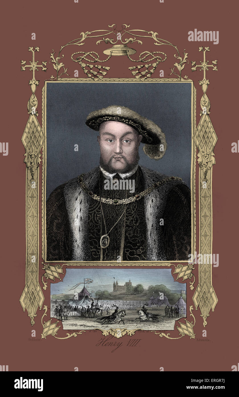 Henry VIII, Portrait. König von England vom 21 April 1509 bis zu seinem Tod. 28 Juni 1491 – 28 Januar 1547. Stockfoto