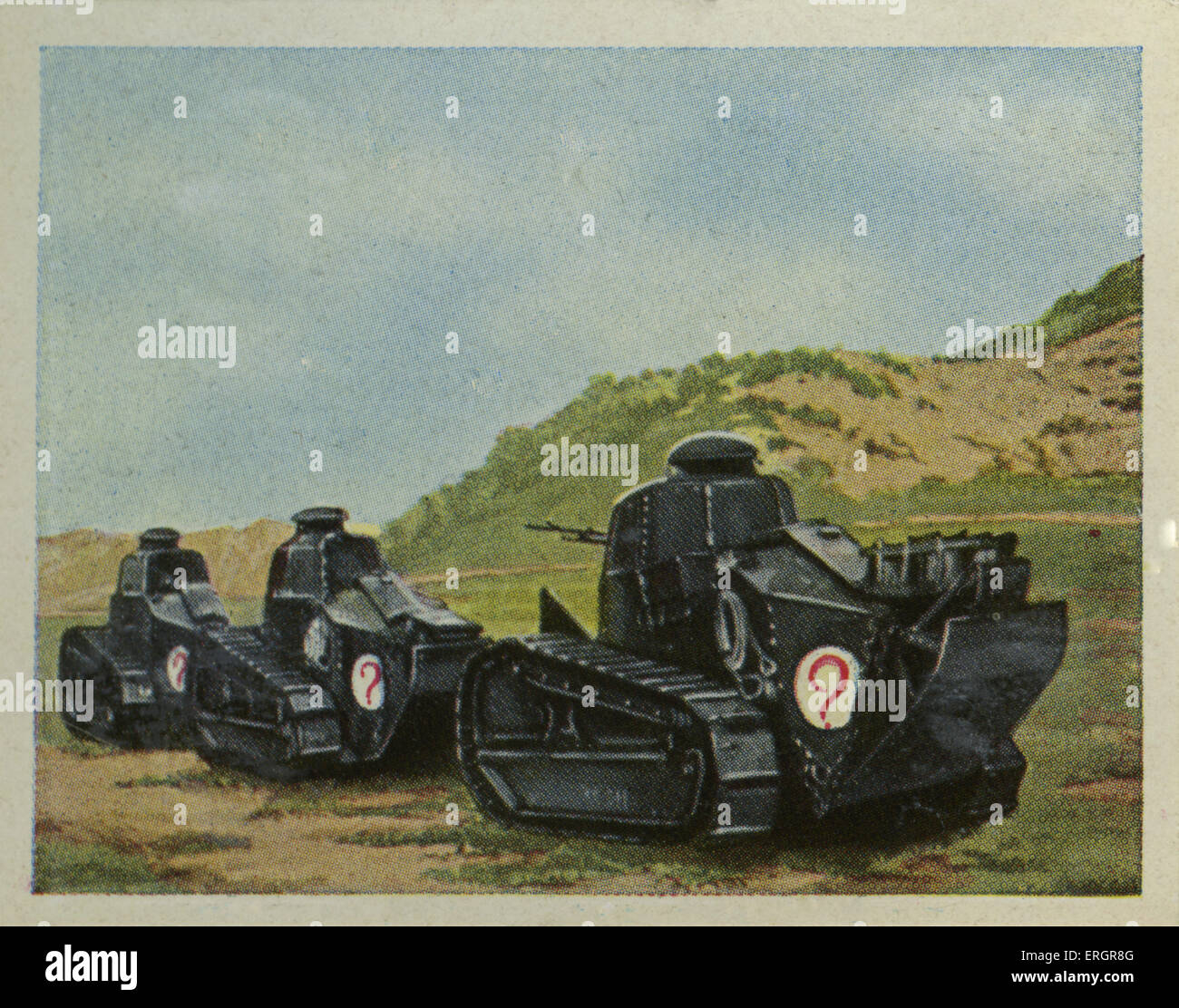 Französischen Renault Panzer - mit drei Mann Besatzung, Waffe - eine kurze 55-mm-Kanone und vier Maschinengewehre... (erste Tank aus dem ersten Weltkrieg mit Stockfoto