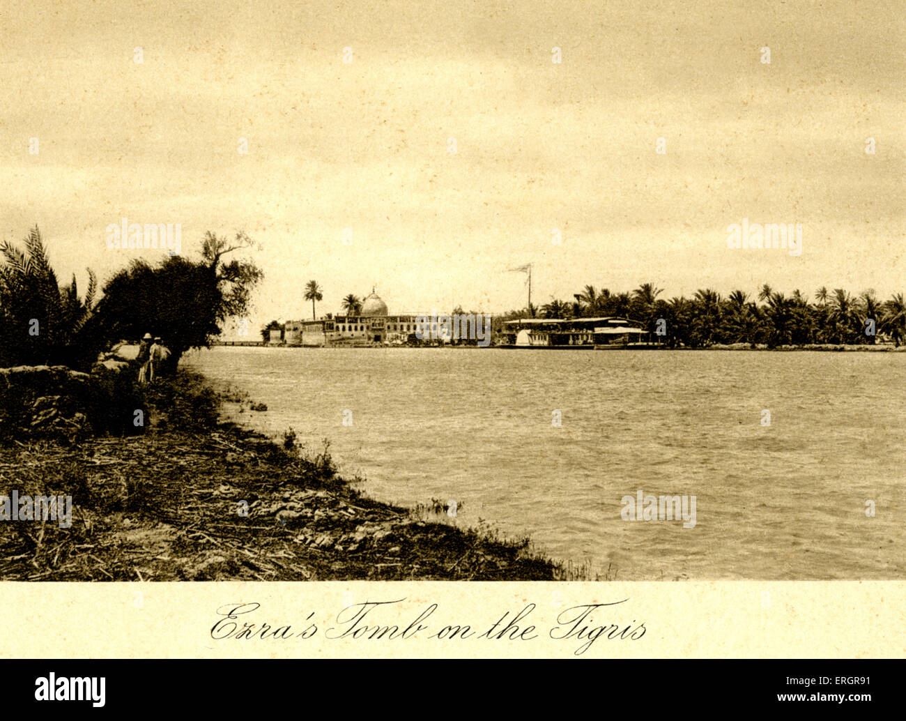 Irak - der Prophet Ezra Grab am Tigris.  Foto der 1920er Jahre nach Gründung des Irak (aus Bagdad, Irak Kamera Studio, Stockfoto