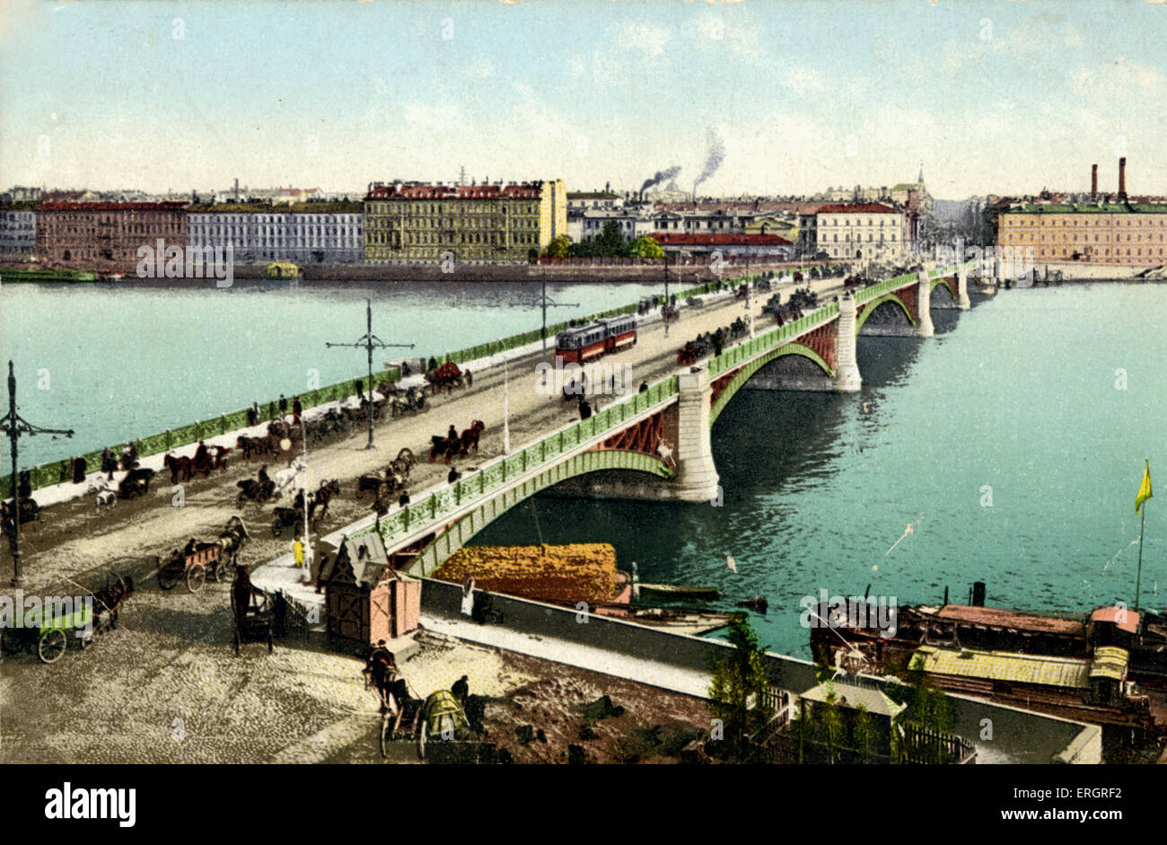 Liteini Brücke, St. Petesburg.  Pre-russische. Revolution.  Tschaikowski, Rimski-Korsakow. Stockfoto