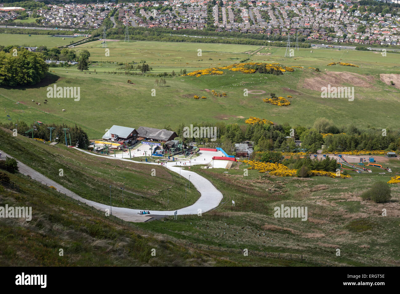 Hillend Ski-Hang-Edinburgh Stockfoto