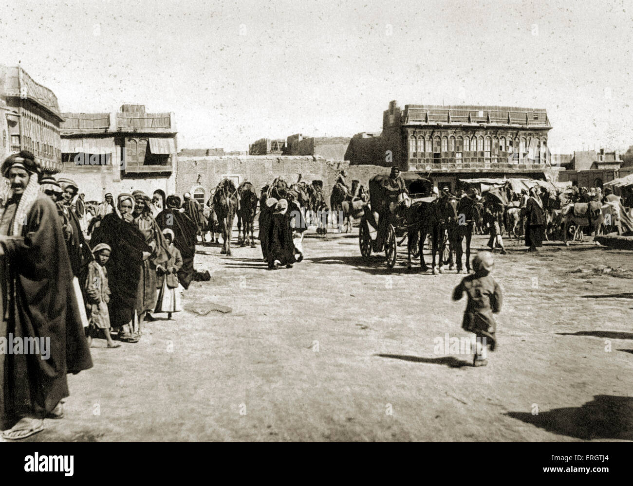 Basrah Square, Stadt Basra, Irak - Foto in der 1920er Jahren nach Gründung des Irak. (aus Bagdad, Irak Kamera Studio, ein Kerim und Stockfoto