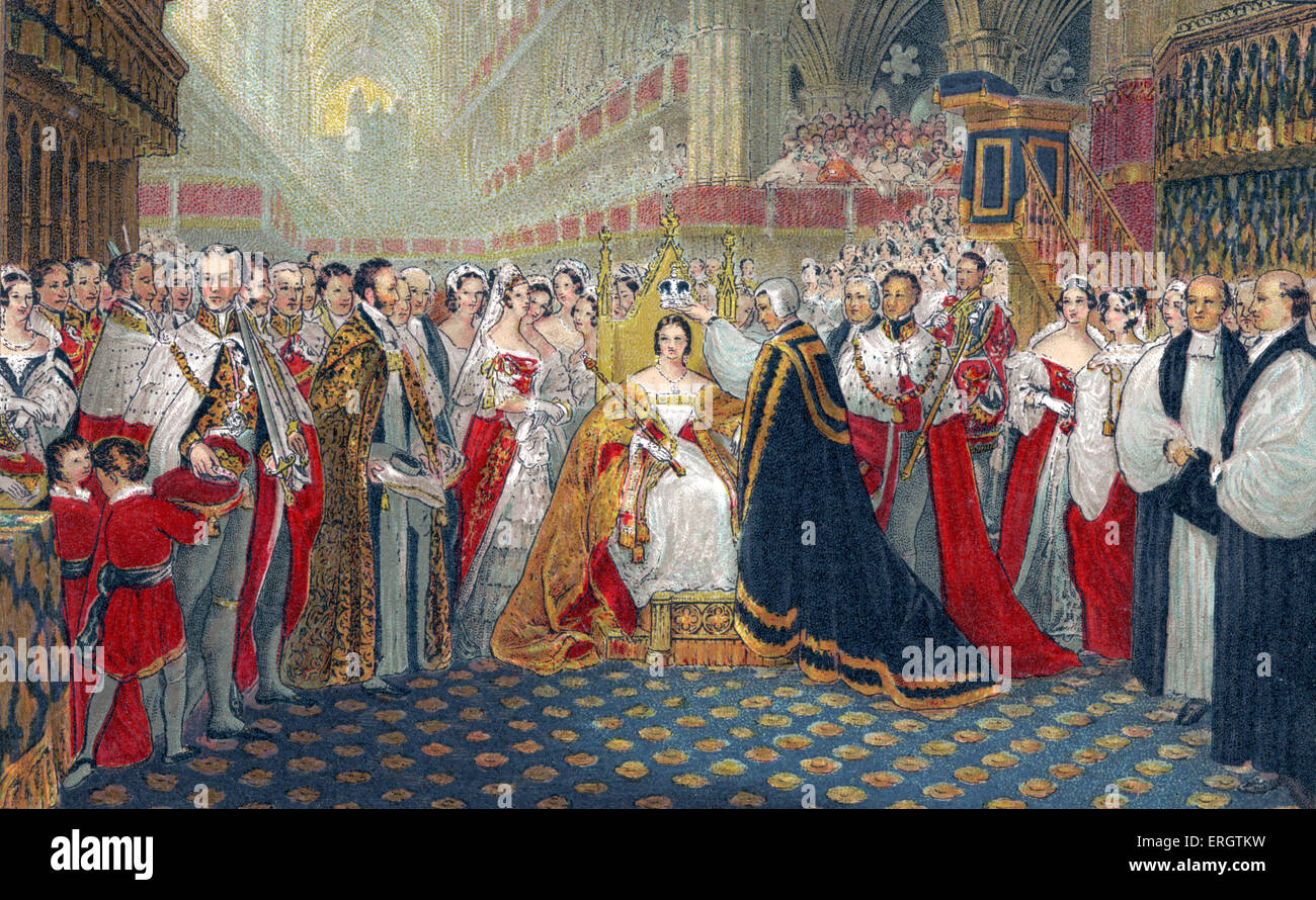 Königin Victoria von England - ihrer Majestät Krönung 1837. 24. Mai 1819 – 22. Januar 1901. Stockfoto