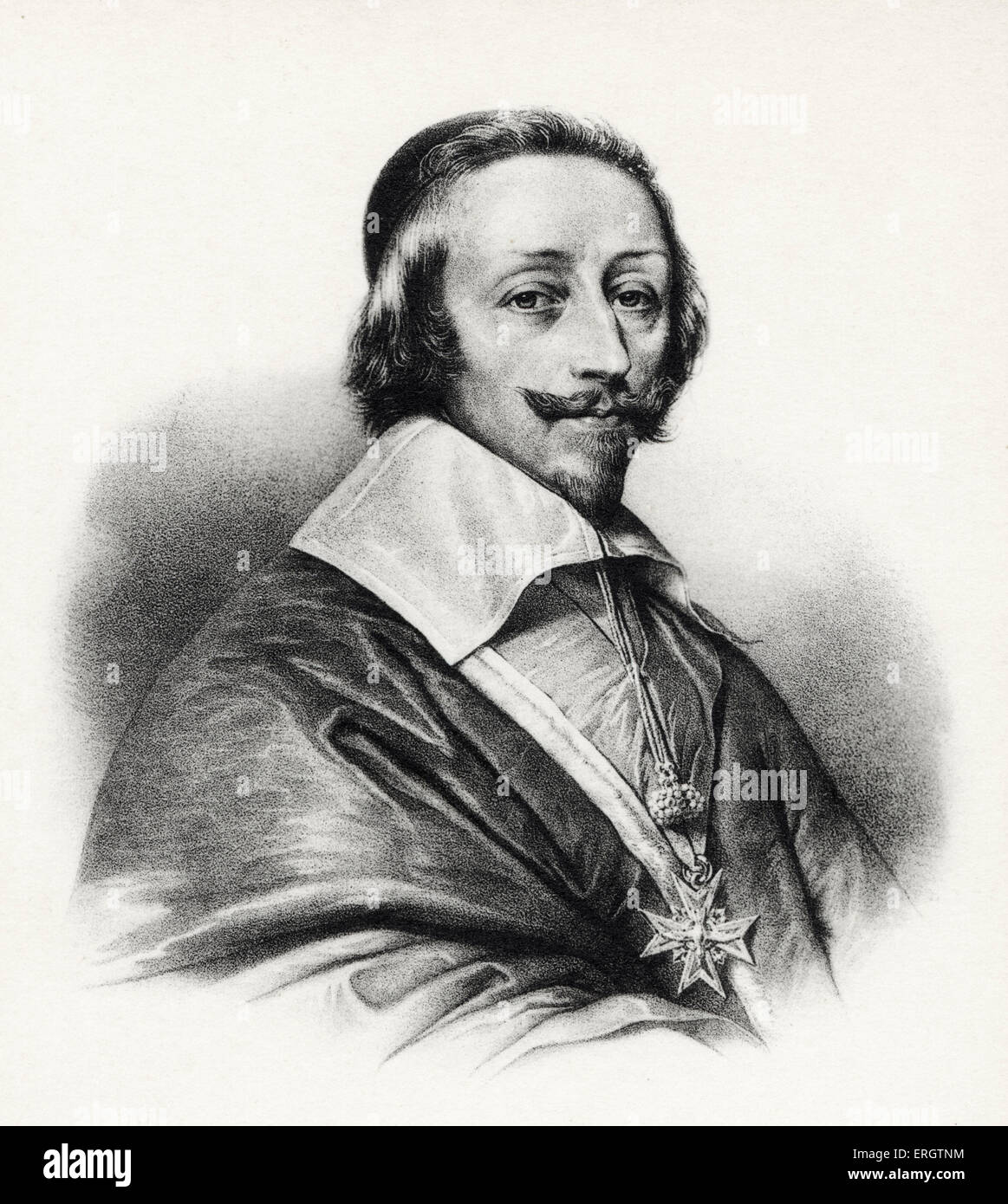 Kardinal Richelieu, Armand-Jean du Plessis. Minister von Louis XIII, (1585-1642). Stockfoto