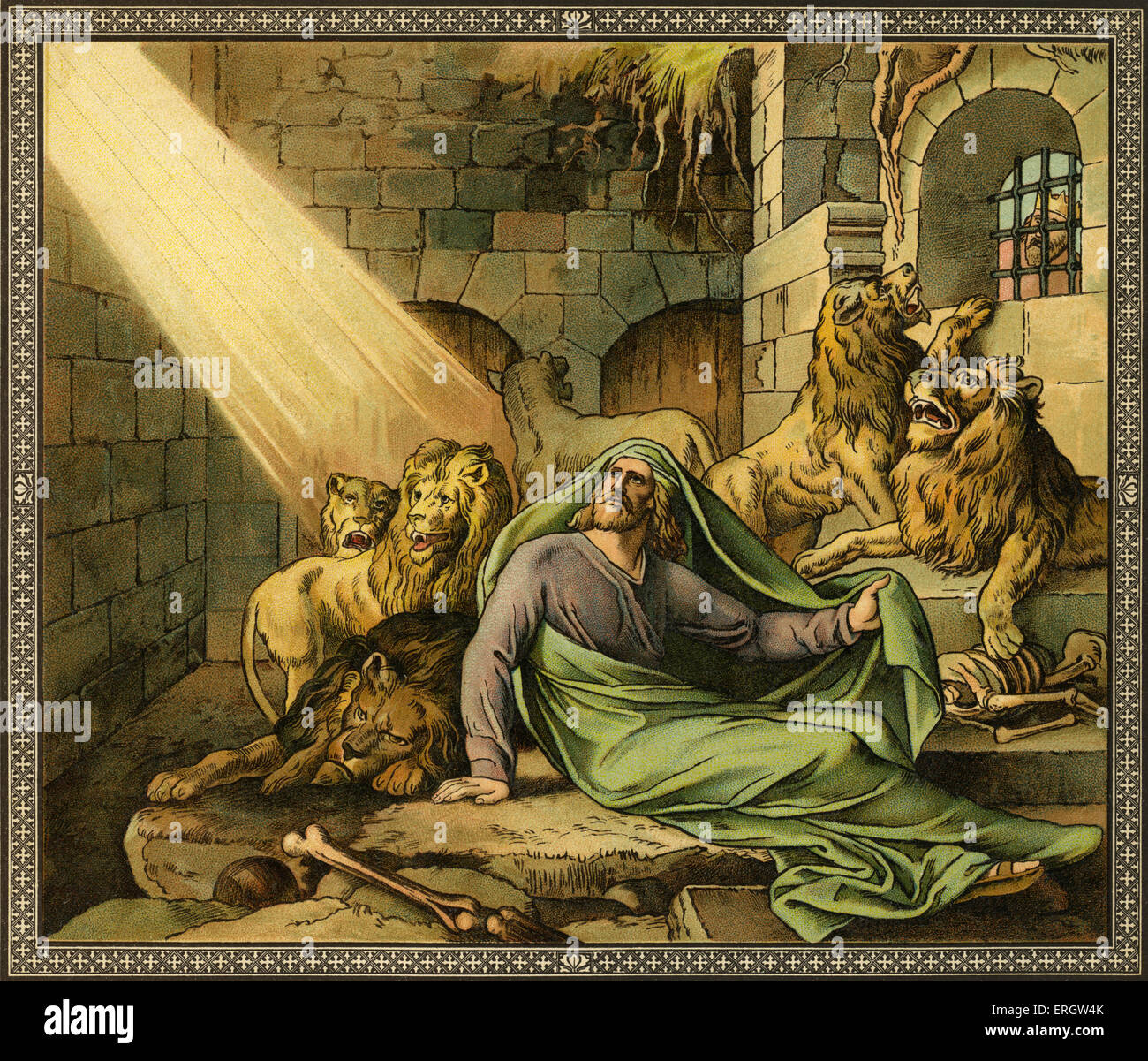 Daniel in der Löwengrube - war Daniel unter den jüdischen Gefangenen genommen von Jerusalem durch König Nebukadnezar von Babylon (modern Stockfoto