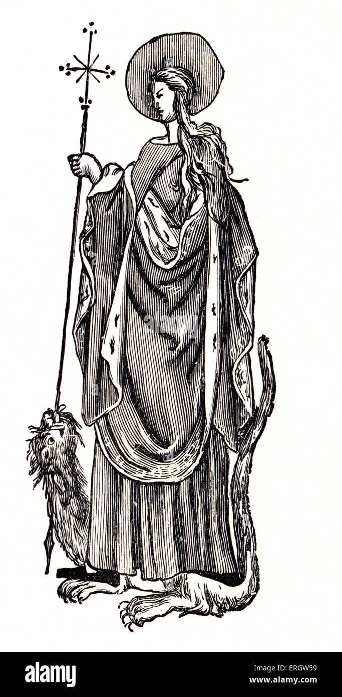 "Der Pfarrer Tale" - Teil von "The Canterbury Tales" von Geoffrey Chaucer im 14. Jahrhundert. Bildunterschrift lautet: "Keuschheit" Stockfoto