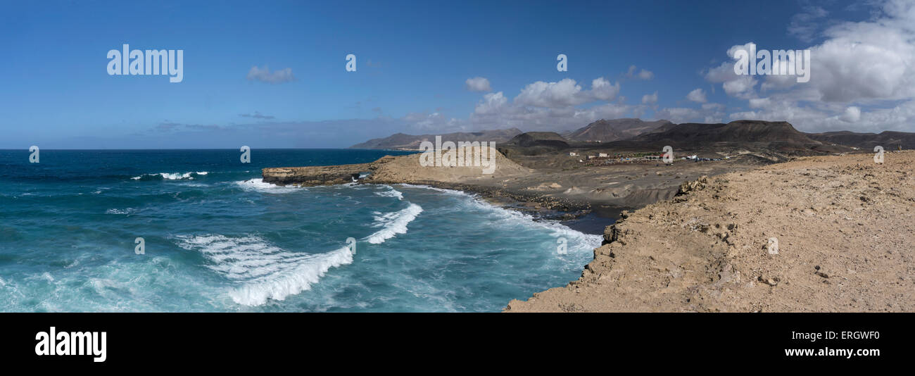 La verglichen, Westküste, Fuerteventura, Surfers Paradise, Kanarische Inseln, Spanien Stockfoto