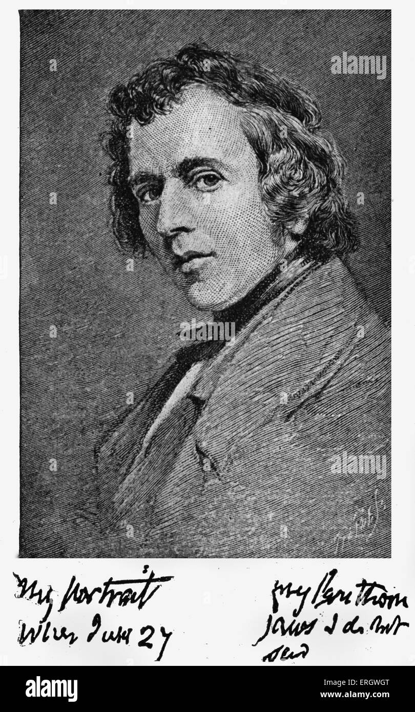 Joseph Severn: 1820.  Mit einer Inschrift von ihm selbst. Englische Porträt und Thema Maler und ein persönlicher Freund des berühmten Stockfoto