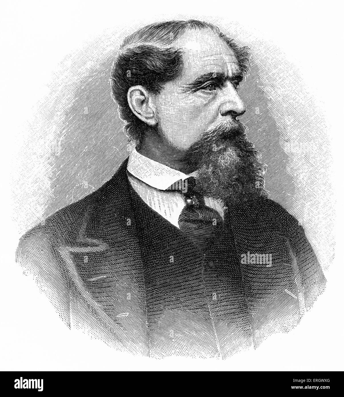 Charles Dickens: Britischer Schriftsteller, 1812-1870.  Gestochen von J C Armytage. Ein Foto entnommen, im Jahre 1868. Stockfoto